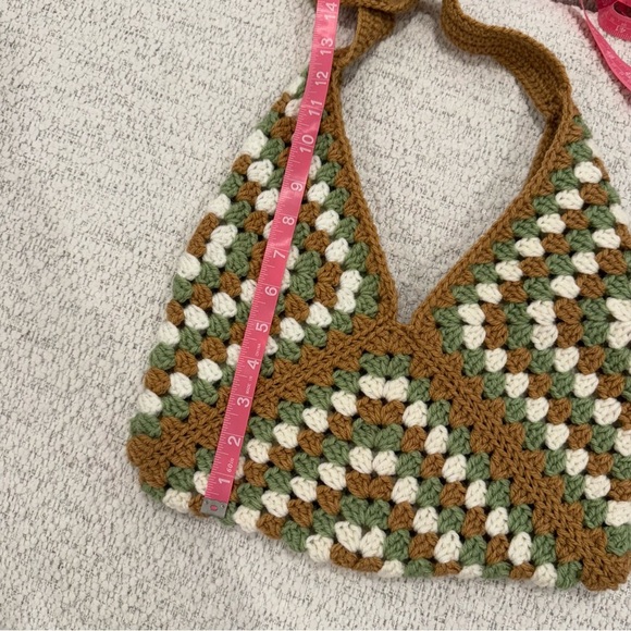 Crochet Boho Shoulder Sling Bag Handmade - Picture 6 of 6